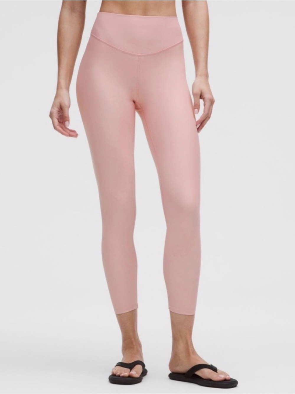 Lululemon Wunder Under Senseknit leggings pink haze. Size 6 25”